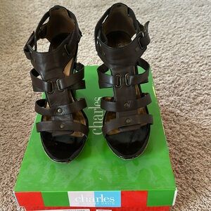 Charles by Charles David dark brown wedges